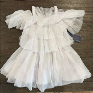 Habitual Kids White Tulle Dress Size 2